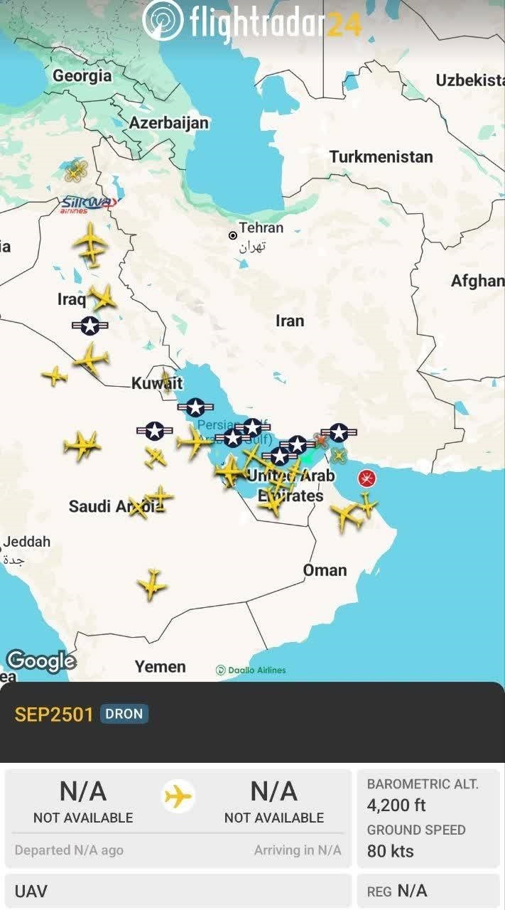 پرواز پهپادهای سپاه بر فراز خلیج فارس