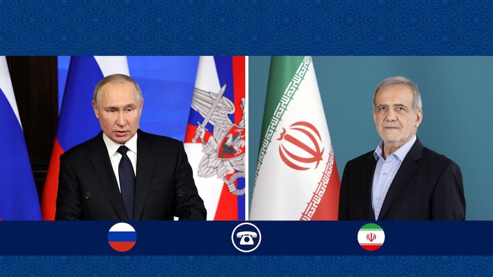 گفتگوی تلفنی پزشکیان و پوتین درباره مذاکرات با آمریکا